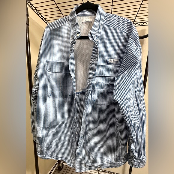 Columbia Other - Columbia Men's Blue Gingham Button-Down Shirt